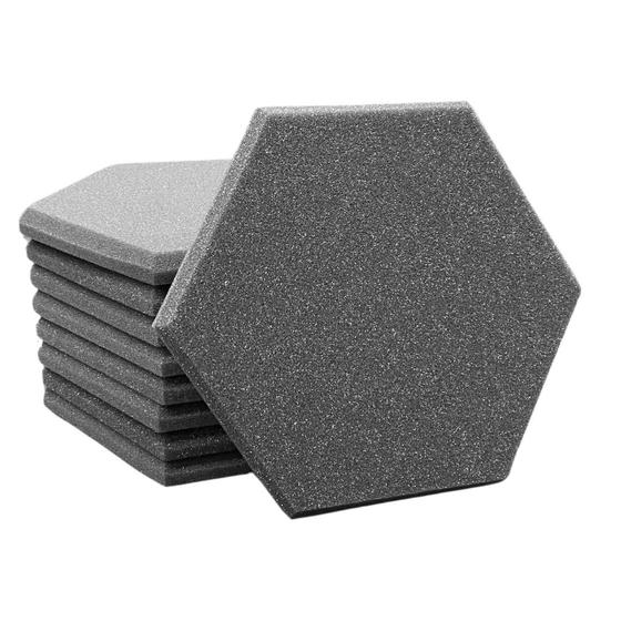 Imagem de 10 Espuma de Isolamento Acustico Hexagonal p/ Som e Decoração
