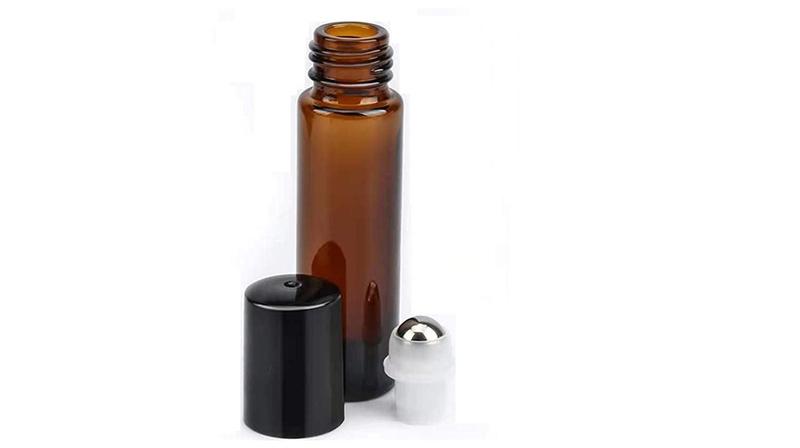 Imagem de 10 Frascos 5ml Vidro Ambar Oleo Essencial Roll On Perfume