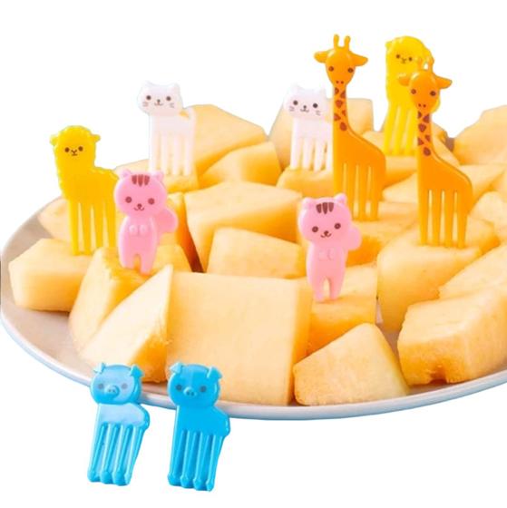 Imagem de 10 Garfinho Palitos P/ Frutas Petiscos Infantil - Animais Ovelha