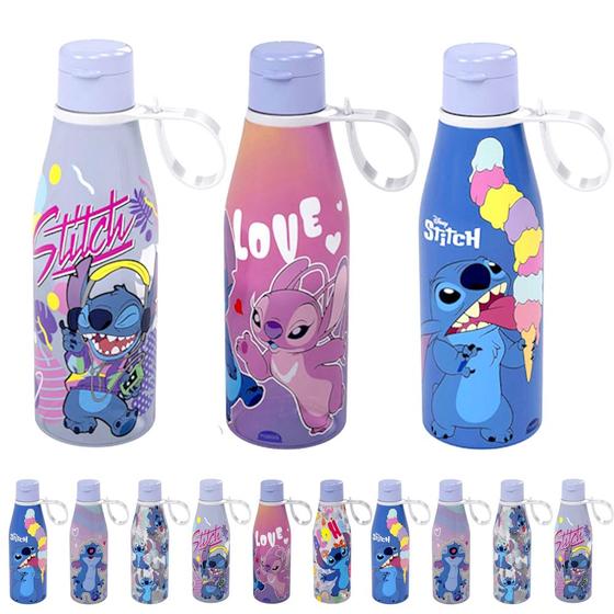 Imagem de 10 Garrafinhas Lilo Stitch 530ml para Revenda Atacado Festa