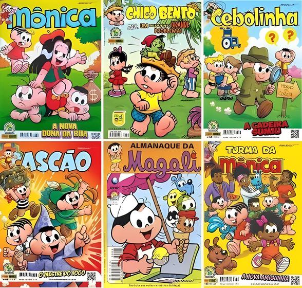 Imagem de  10 GIBIS TURMA DA MÔNICA  NOVOS e SEM REPETIÇÃO  EDITORA  PANINI.