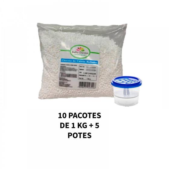 Imagem de 10 Kg Cloreto De Cálcio + 5 Potes