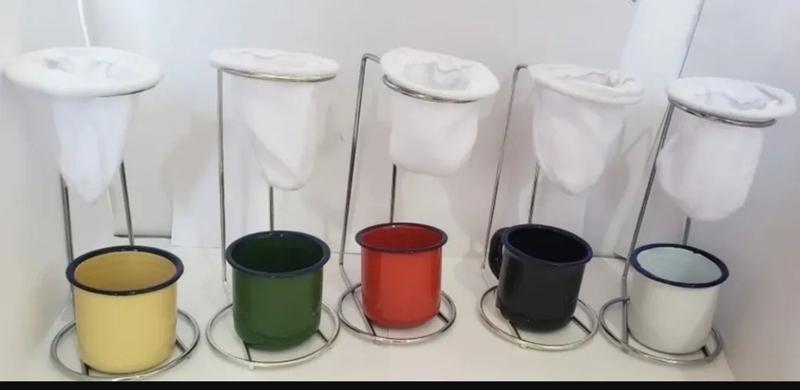 Imagem de 10 Kits Suportes Para Mini Coador de Café com Canecas Cor  Sortidas  80ml Envio Imediato
