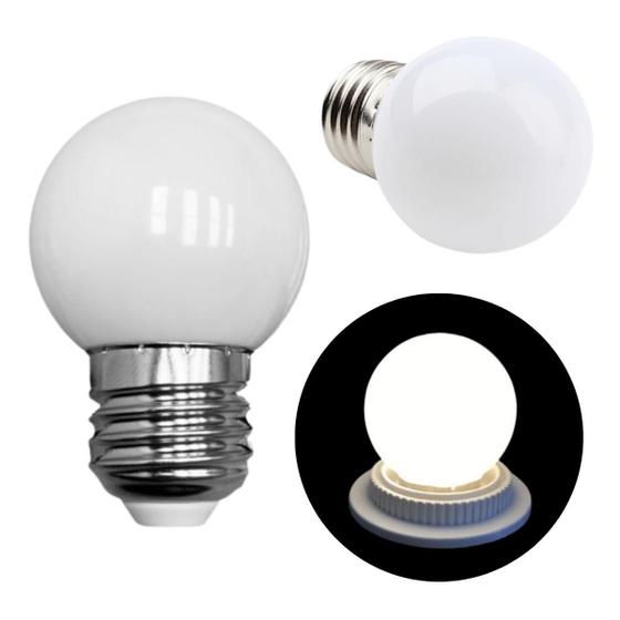 Imagem de 10 LÂMPADA LED MODELO BOLINHA LED 1W  E27 1w Branco frio