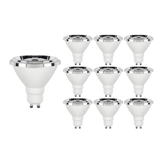 Imagem de 10 Lâmpadas LED Stella Ar70 Eco 4W Gu10 Bivolt 2700K Luz Amarela