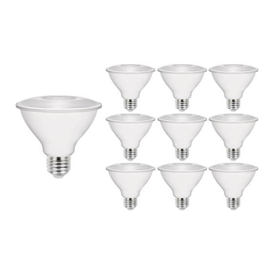 Imagem de 10 Lâmpadas LED Stella Par 30 Eco 9W E27 Bivolt 3000K Luz Amarela