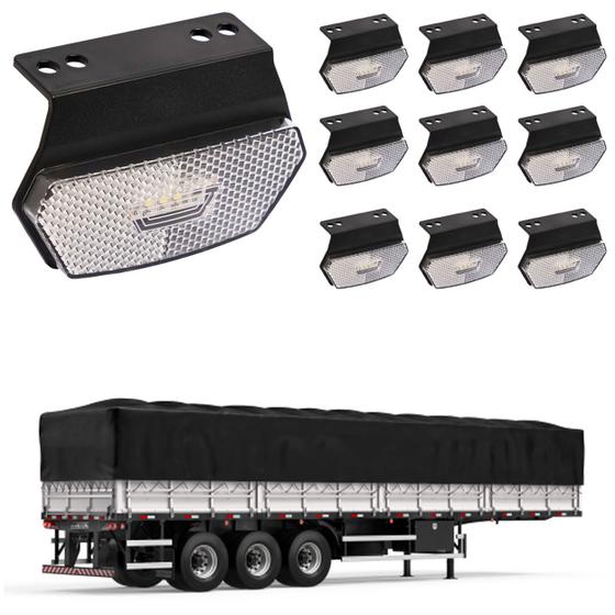 Imagem de 10 Lanterna Diamante Carreta LED Cristal c/ Supt. - Fio
