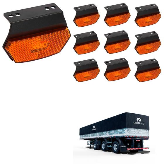 Imagem de 10 Lanterna Diamante Librelato LED Âmbar c/ Supt - Conect