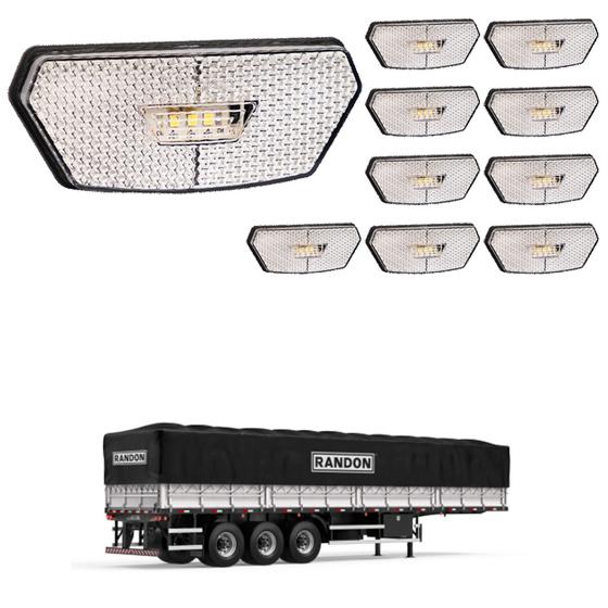 Imagem de 10 Lanterna Diamante Randon LED Cristal c/ Suporte - Conect