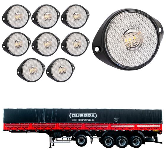 Imagem de 10 Lanterna Frontal Guerra LED Cristal 65mm c/ Sup. - Conect