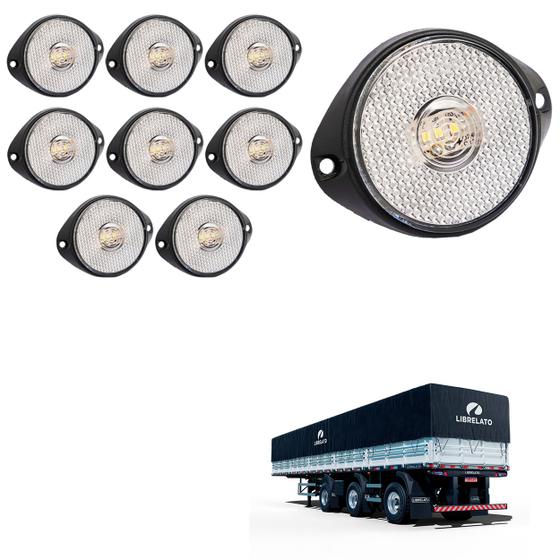 Imagem de 10 Lanterna Frontal Librelato LED Cristal 65mm c Sup e Conec