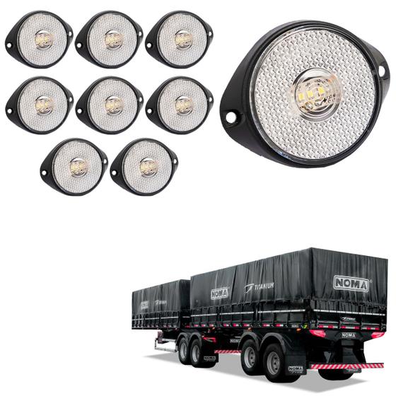Imagem de 10 Lanterna Frontal Noma LED Cristal 65mm c/ Sup. - Conect.