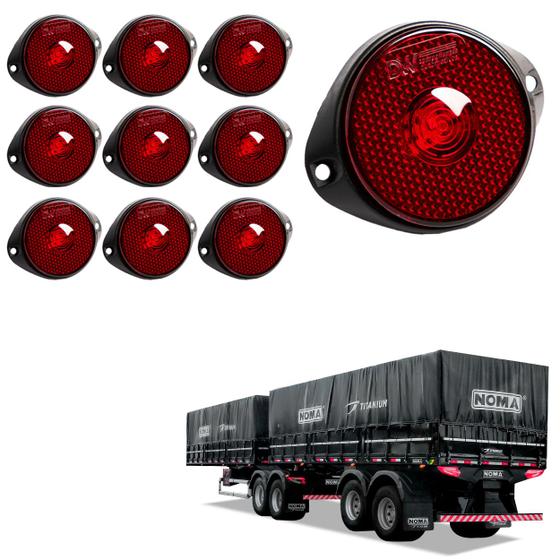 Imagem de 10 Lanterna Frontal Noma LED Rubi 65mm c/ Sup. - Conect.