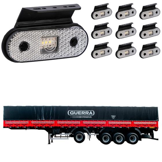 Imagem de 10 Lanterna Lateral Guerra LED Cristal c/ Suporte - Fio