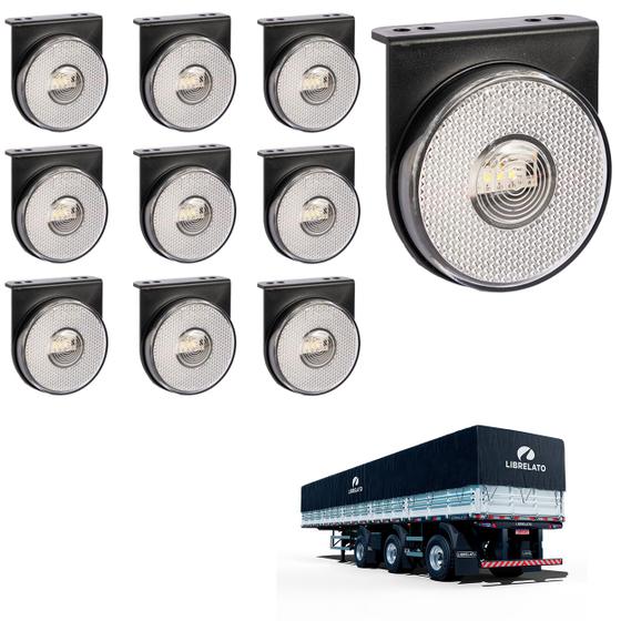Imagem de 10 Lanterna Lateral Librelato LED Cristal 85mm c Sup e Conec