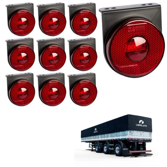 Imagem de 10 Lanterna Lateral Librelato LED Rubi 85mm c Sup. - Conect