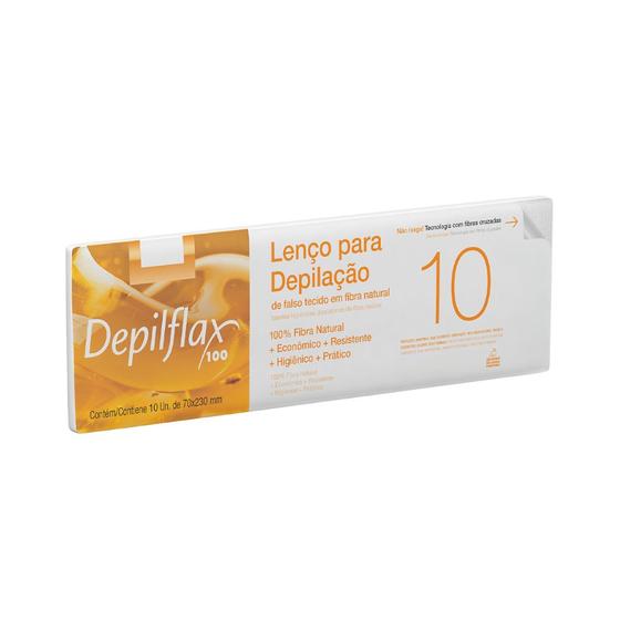 Imagem de 10 Lenço Papel Para Depilação Depilatório Depilflax Resistente Não Rasga Descartável