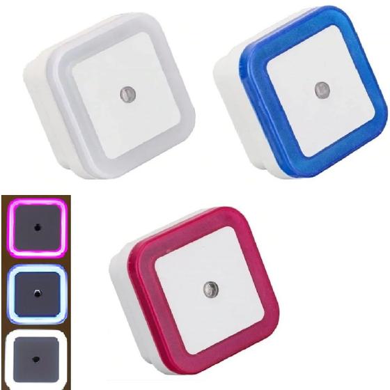 Imagem de 10 Luminária Luz Led Tomada Sensor Automático Noturno Escuro