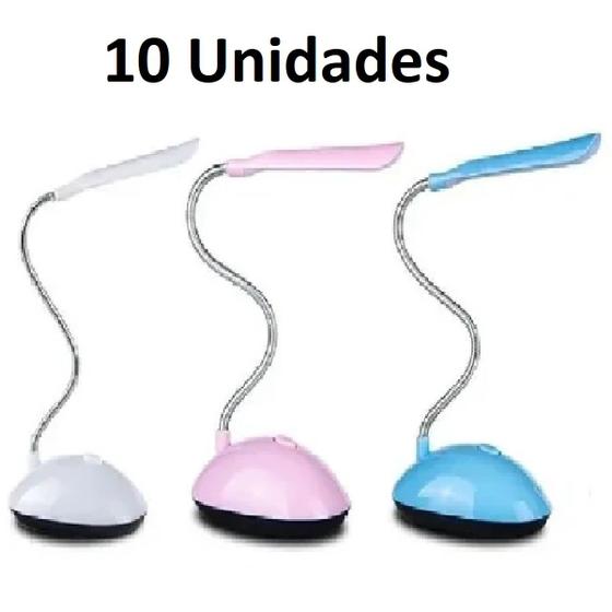Imagem de 10 Luminaria Mesa Flexivel Sem Fio Led Mini Luz
