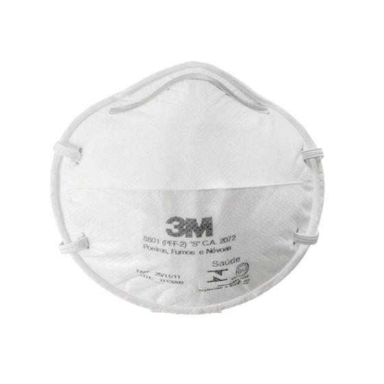 Imagem de 10 Máscaras 3m Pff2  8801H Hospitalar Proteção Respiratória Contra Agentes Biológicos Selo Anvisa  e Inmetro