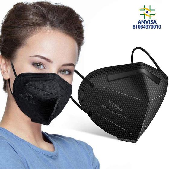 10 Máscaras Respiratórias KN95 PFF2 WWDoll 5 Camadas Preta Menor preço em 10 Máscaras Respiratórias KN95 PFF2 WWDoll 5 Camadas Preta