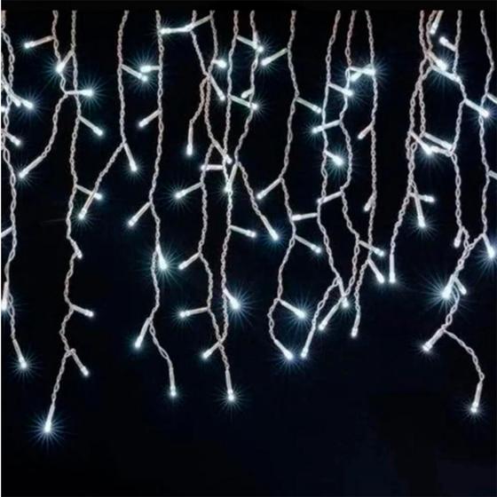 Imagem de 10 Metros Cascata Com 400 Lampadas Led Pisca Natal Cor Led:Branco Frio