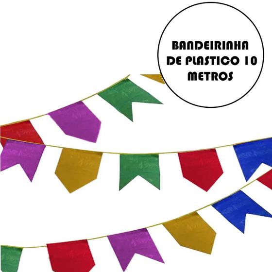 10 Metros De Bandeirinhas Festa Junina Plástico Menor preço em 10 Metros De Bandeirinhas Festa Junina Plástico
