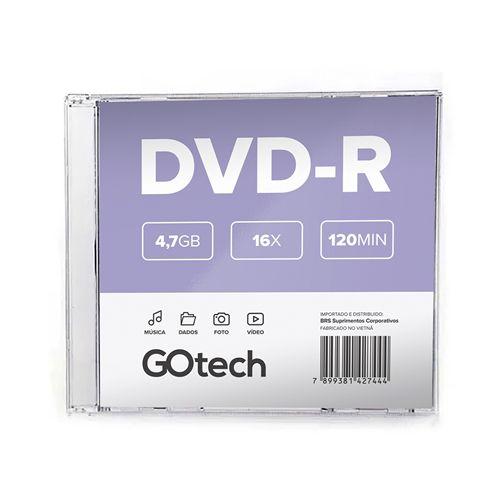 Imagem de 10 Mídias DVD-R 4,7Gb Go Tech DVDR1