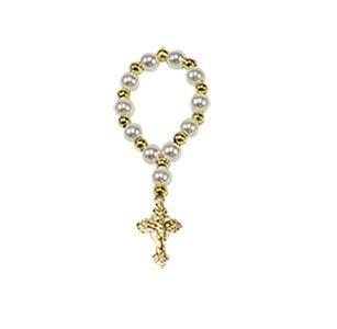 Imagem de 10 Mini Terços batismo crisma ,eucaristia ou casamento - 10 unidades