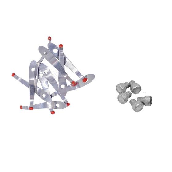 Imagem de 10 Mola Média Original Mundial + 5 Parafusos P/ Alicate Cutícula