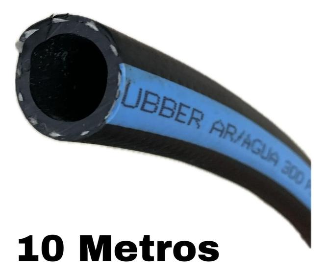 Imagem de 10 Mt Mangueira 1/2 Borracha Ar Água Compresor 300psi Rubber