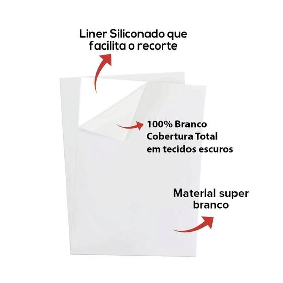 Imagem de 10 OBM A3 Toque Zero Power Film - Super Branco - 10 Folhas A3 - Novo Liner Não Gruda Com o Calor - Impressão Direta