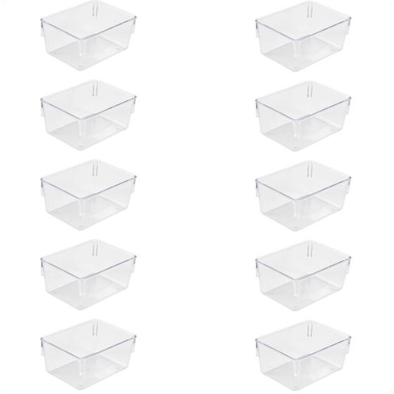 Imagem de 10 Organizadores Gavetas Multiuso Acrílico 11,5X9X5Cm