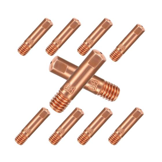 Imagem de 10 Pcs Bico Contato 0.8 X 25mm M6 140.0059 Tocha Mig Sem Gás