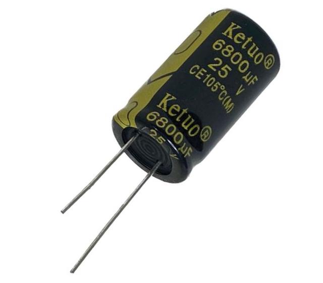 Imagem de 10 pçs - capacitor eletrolitico 6800x25v - 6800uf x 25v