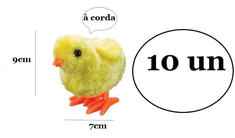 Imagem de 10 Pintinhos Amarelinho De Pelúcia A Corda Brinquedo