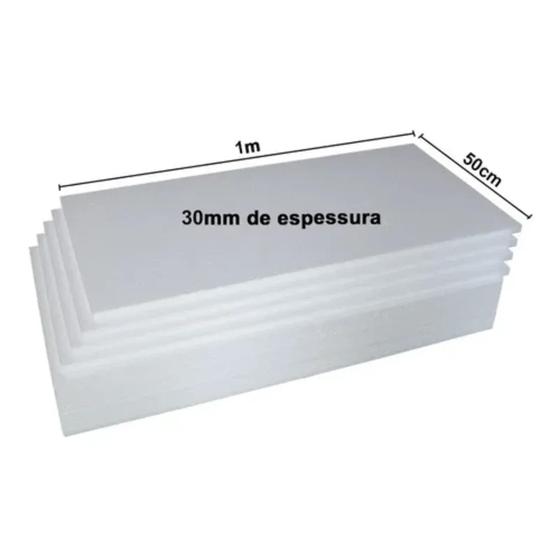 Imagem de 10 Placas De Isopor - 3cm Forro Térmico Acústico (Max. 2 UNIDADES POR PEDIDO)