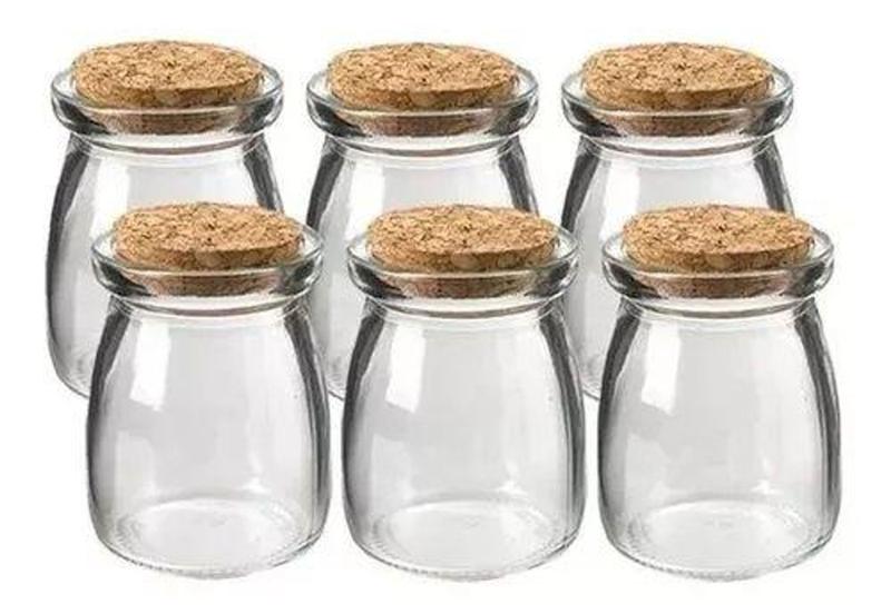 Imagem de 10 Pote de Vidro 100ml com Rolha Velas Temperos - Portal das Essências