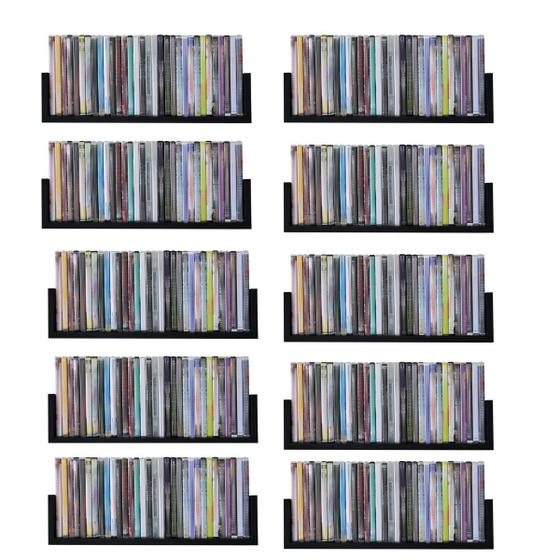 Imagem de 10 prateleira para DVDs CDS jogos game coleções