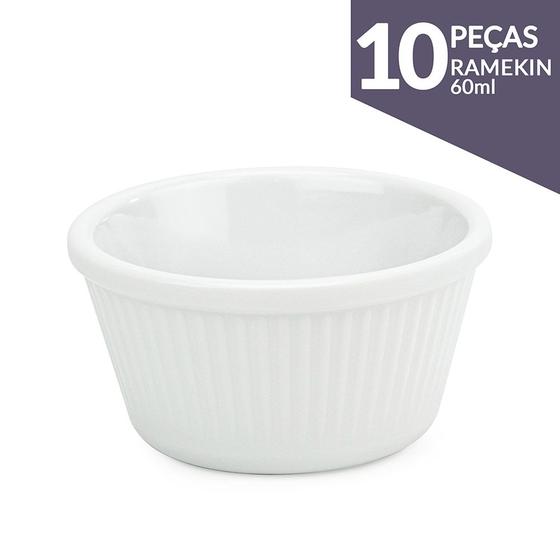 Imagem de 10 Ramekin Porta Molho Pequeno Melamina Profissional 60 Ml