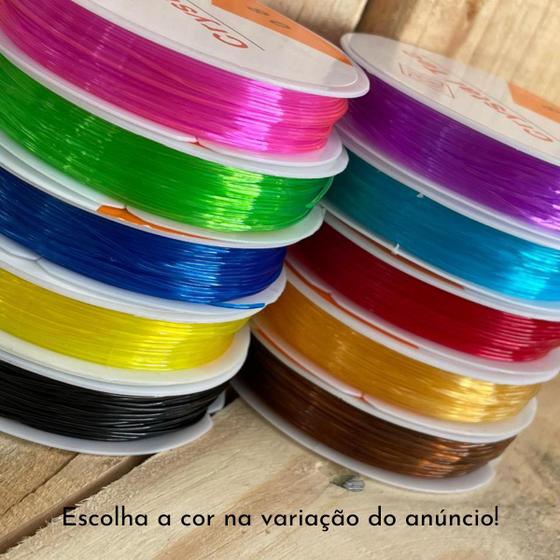 Imagem de 10 Rolo Fio Elástico Coloridos De Silicone P/pulseiras 0.8mm