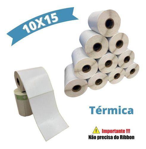 Imagem de 10 Rolos Etiqueta Térmica 10x15 Cm S Para Ecommerce