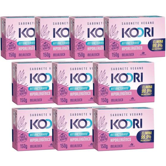 Imagem de 10 Sabonete Vegetal Koori Antibac Hipoalergenico 150g Davene