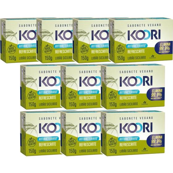 Imagem de 10 Sabonete Vegetal Koori Antibac Refrescante 150g Davene