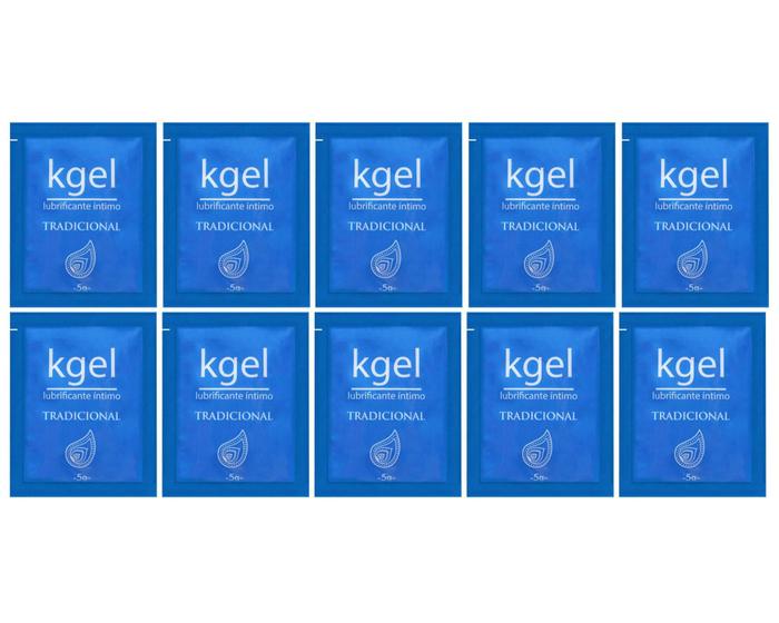 Imagem de 10 Sachês Lubrificantes Íntimo 5G Cada Kgel - Neutro