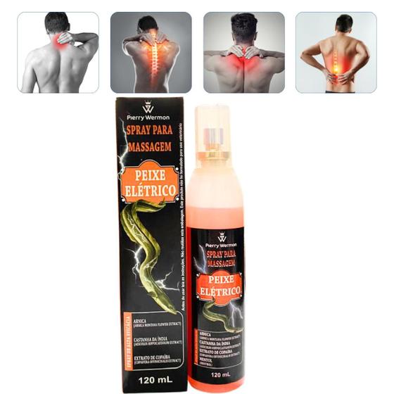 Imagem de 10 Spray para Massagem Pierry Wermon Peixe Elétrico Frasco 120ml