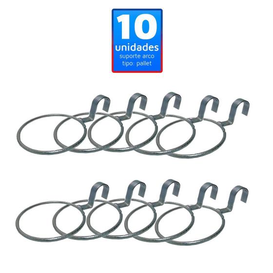 Imagem de 10 Suporte Anel 12cm Com Encaixe P/ Pallet, Treliça Sem Vaso
