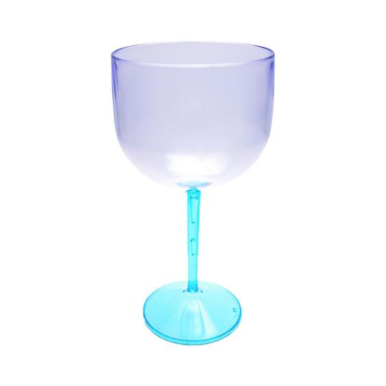 Imagem de 10 Taças De Gin Acrílico Base Cristal Colorida 550 ML