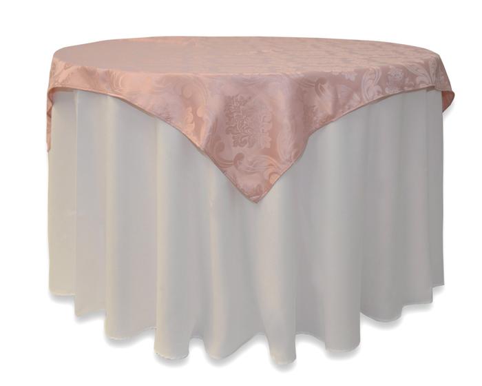 Imagem de 10 Toalhas Cobre Mancha 1,40m X 1,40m Jacquard cor Rosê Festa Buffet eventos
