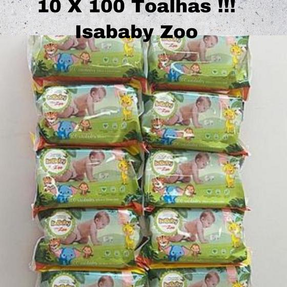 10 Toalhas Lenços Umedecidos Infantil  Linha Isababy Zoo com 100 Unidades é boa?